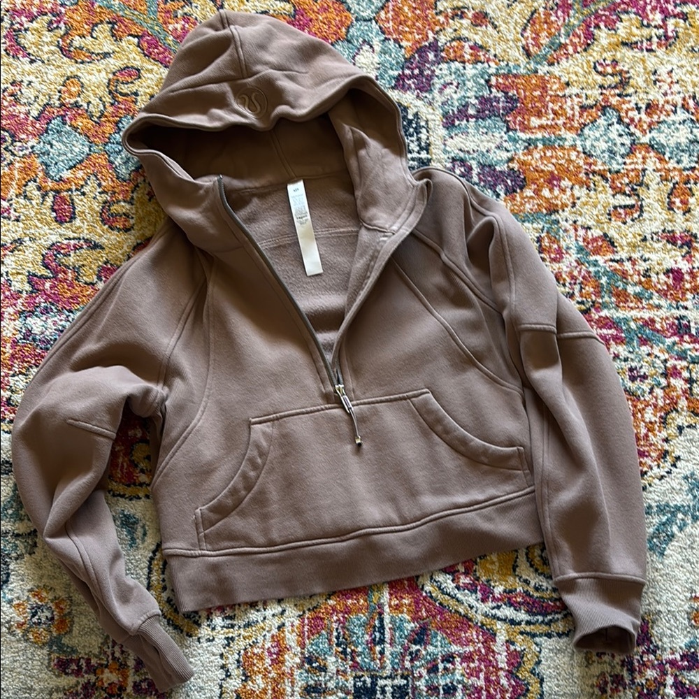 lululemon athletica Taupe Half-Zip Hoodie